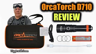 OrcaTorch D710 Dive Light Review – Scuba Diving [upl. by Sitrik]