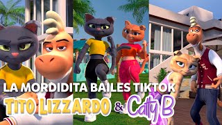 TITO LIZZARDO amp CATTY B🦖😻 La mordidita Bailes TikTok [upl. by Kenzie]