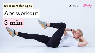 Buikspieroefeningen in 3 minuten alle buikspieren trainen  Abs workout [upl. by Wyler252]