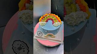 Fruits Rainbow Cake Decorating Tutorial shorts rainbowcake viralshort cakeideas [upl. by Iramat307]