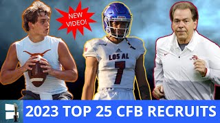 Top 25 Recruits In 2023 Recruiting Class amp Where They Signed  College Football National Signing Day [upl. by Eelloh]