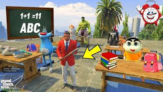 FRANKLIN Ask Question amp Answers In His Tution With Shinchan And Avengers In GTA V  ShivGam Gaming [upl. by Yeznil]