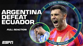 FULL REACTION Argentina advance to Copa America Semifinal behind Martinezs play  Futbol Americas [upl. by Obau]