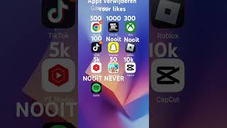 apps verwijderen voor likes [upl. by Eiffub97]