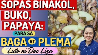 Sopas Binakol Buko Papaya Para sa Baga at Plema  Luto ni Doc Liza RamosoOng [upl. by Buchbinder459]