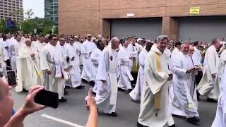 Father Daniel in Procession at the National Eucharistic Congress [upl. by Nwahshar]