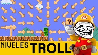 ME TROLEAN DE FORMAS QUE NO IMAGINABA 😵  NIVELES TROLL 16  Super Mario Maker  ZetaSSJ [upl. by Ellekcim]