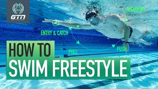 How To Swim Freestyle  Technique For Front Crawl Swimming [upl. by Hiett]