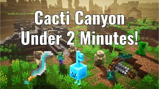 MINECRAFT DUNGEONS CACTI CANYON IN UNDER 2 MINUTES 156133 WR [upl. by Oremar170]