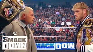 Cody Rhodes Next Opponent is Logan Paul  WWE SmackDown Highlights 51024  WWE on USA [upl. by Notselrahc]