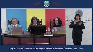 Alegeri Prezidențiale 2024 Briefingul Comisiei Electorale Centrale  ora 1300 [upl. by Meeharbi]