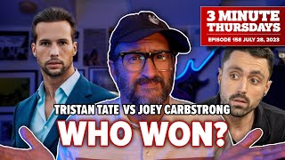 Joey Carbstrong DEBATES Tristan Tate Spoiler It Didnt Go Well [upl. by Coh]