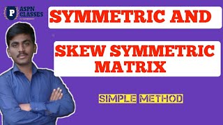 Symmetric and skew symmetric Matrix matrices NCRT class 12 [upl. by Naira]