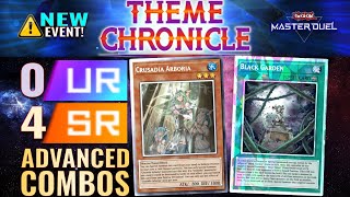 Theme Chronicles 0 UR 4 SRs Cheapest Black Garden Crusadia Advanced Combos  YuGiOh Master Duel [upl. by Athalee]