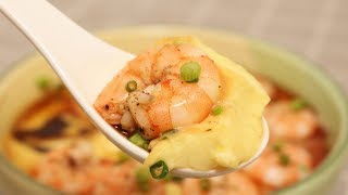 Steamed Egg w Shrimp Recipe [upl. by Darwin]