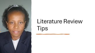 Literature Review Tips [upl. by Garrard]