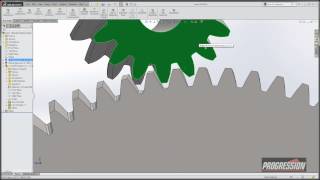 SolidWorks Motion with helical spur gears and trace plot [upl. by Simon976]