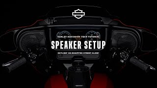 How to Setup and Configure Speakers using Skyline OS  2024 HarleyDavidson Street Glide [upl. by Donnamarie]