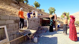 🪟🧱Family Progress on Building Their New Home  Delicious Lunch by Mahin🍗 [upl. by Lightman]