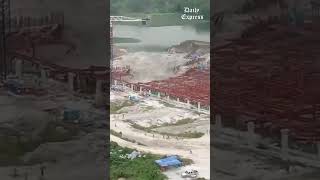 Water Treatment Plant project near Taman Mas Puchong river bank collapse [upl. by Eiryt]