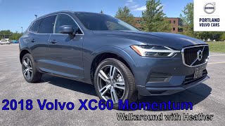 Denim Blue Metallic 2018 Volvo XC60 T6 Momentum  Quick tour [upl. by Kcired]