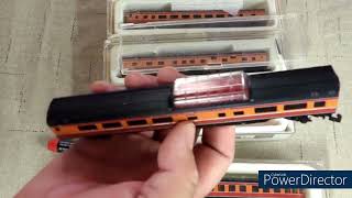 N Scale Con Cor Southern Pacific Daylight 4 Car Set Product Review [upl. by Uaerraj739]