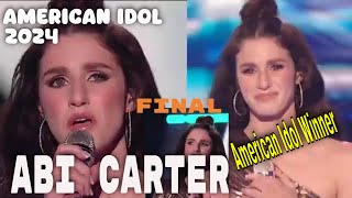 American Idol 2024 Final Round Two  Abi Carter Rendition quotThis Isn’t Overquot A Song by Abi Carter [upl. by Long972]