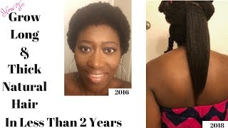 How To Grow Long amp Thick Natural Hair In Less Than 2 Years 2018 [upl. by Vasilis684]