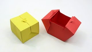 Origami Box Folding  How to Make Beautiful Origami Box with Paper [upl. by Chaffinch]