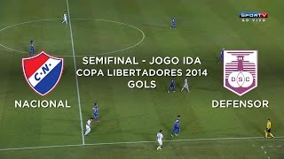 Gols  Nacional PAR 2 x 0 Defensor  Libertadores 2014  22072014 [upl. by Anilorac]