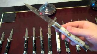 Switchblade Knife Collection Rizzuto Estileto Milano [upl. by Charline191]