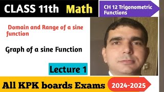 Graph of sinx by lecturer asad ali  Kpk First year math  Chapter 12 Trigonometric Functions [upl. by Poore]