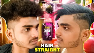 Permanent Hair Straightening  Smoothening  Streax Canvo Linehaircutboy hairstyle trending [upl. by Ludeman]