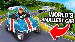 Worlds Strongest Man Vs Worlds SMALLEST CAR  Eddie Hall [upl. by Harragan52]