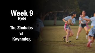 The Zimbabs vs Kwynndog  Ryde Tuesday Oztag MIXED Div 3  Week 9 [upl. by Nylodnewg835]