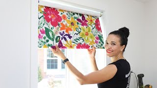 How to Make Roller Shades with Blackout Fabric for Windows  Thrift Diving [upl. by Sahc967]