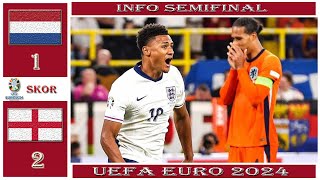 Belanda vs Inggris  Skor 12  Info Semifinal Euro 2024 [upl. by Lipson]