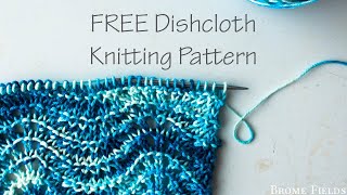 Fun amp FREE Fan amp Feather Dishcloth Knitting Pattern Video Tutorial [upl. by Pineda453]