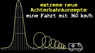 neue Achterbahnkonzepte die bestehende Rekorde pulverisieren könnten  eine Fahrt mit 360 kmh [upl. by Oivatco]