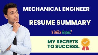 Mechanical Engineer Resume Summary II How To Write Professional Resume  Resume Tips [upl. by Oratnek]