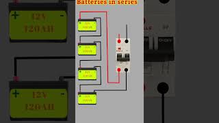 Batteries series and parallel connection short ytshorts electric battriesstudy youtube viral [upl. by Innavoij]