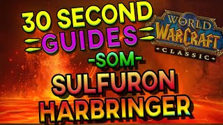 Sulfuron Harbringer  Molten Core  SoM  30 Second Guides [upl. by Sender]