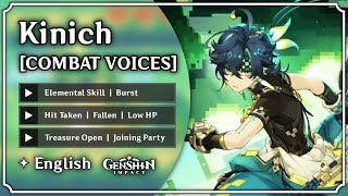 Kinich  All Combat Voice Lines ENGLISH Voice Over  Genshin Impact  M0har1b [upl. by Ahcarb]