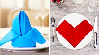 15 EASY AND BEAUTIFUL NAPKIN FOLD IDEAS TO DECORATE YOUR DINING TABLE [upl. by Anewor]