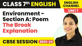 The English Channel Class 7  Unit 2 Environment  Section A Poem  The Brook Explanation [upl. by Eillo]