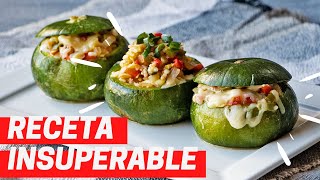 🔥 ZAPALLITOS RELLENOS VEGETARIANOS  Receta rápida SIN HORNO [upl. by Hassin872]