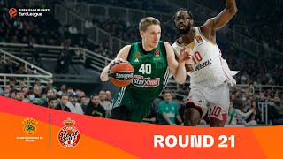 Panathinaikos AKTOR AthensAS Monaco  Round 21 Highlights  202324 Turkish Airlines EuroLeague [upl. by Nahum867]