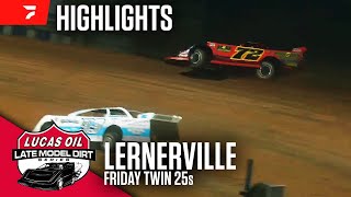 Friday Twin 25s  Lucas Oil Firecracker 100 at Lernerville Speedway 62124  Highlights [upl. by Xylon]