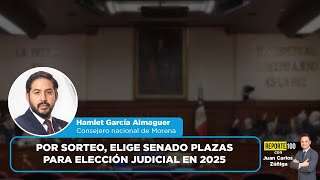 Por sorteo elige Senado plazas para elección judicial en 2025  REPORTE 100 [upl. by Florian]