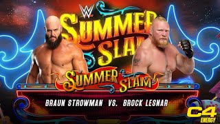 Braun Strowman Vs Brock Lesnar Full Match WWE Summerslam [upl. by Narton]